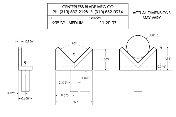 carbide v block size 90-v-md-v2